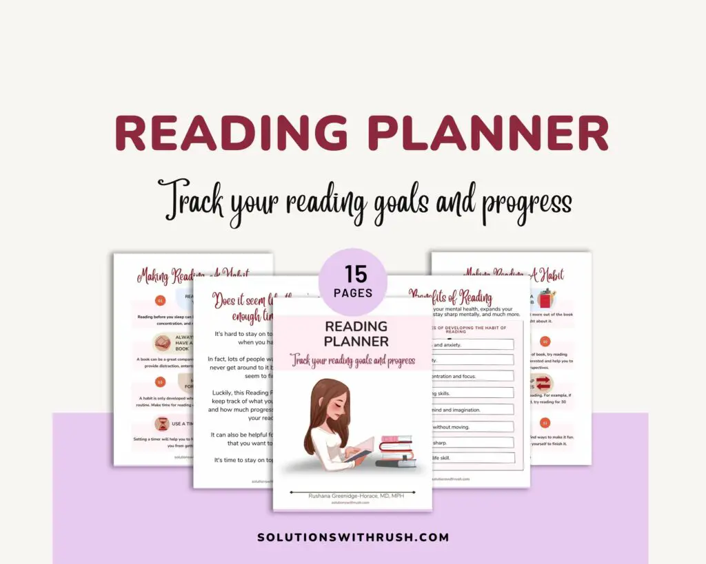 Reading planner to track your reading goals and progress